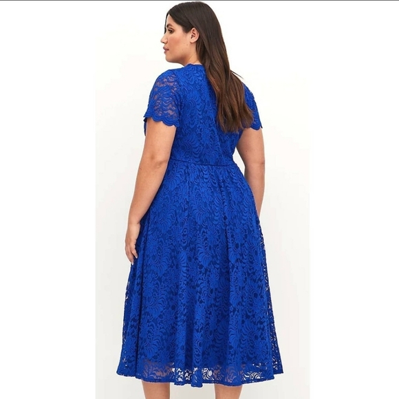 Torrid Tea Length Lace Dress - Picture 2 of 6
